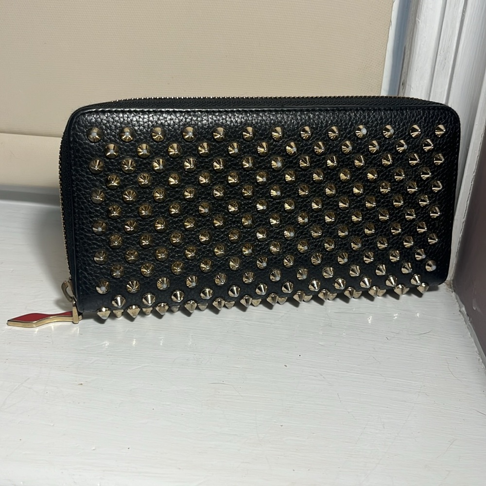 Christian Louboutin Panettone Leather Spiked Wallet